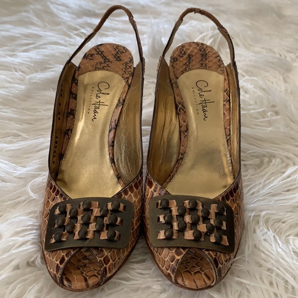 Cole Haan Collection Snakeskin Heels - Picture 3 of 10